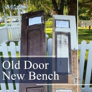 old door new bench project