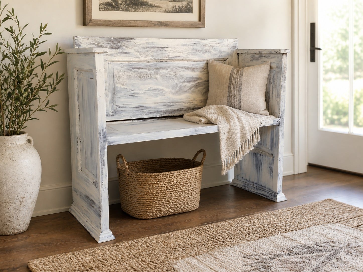 old door new bench