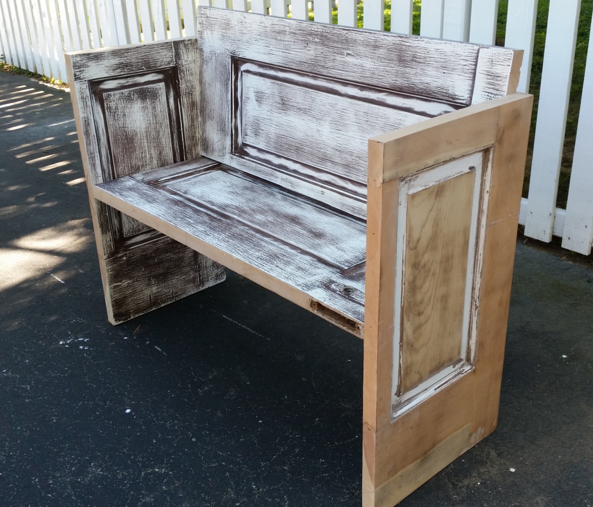 rustic door bench