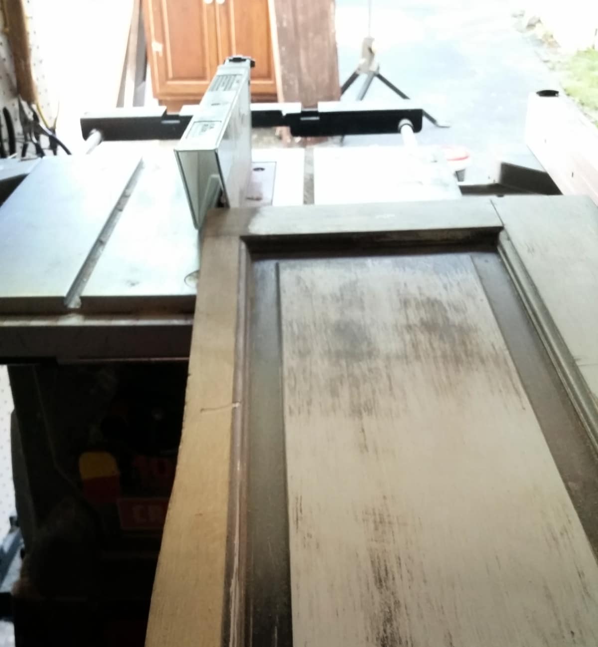 trim door on table saw