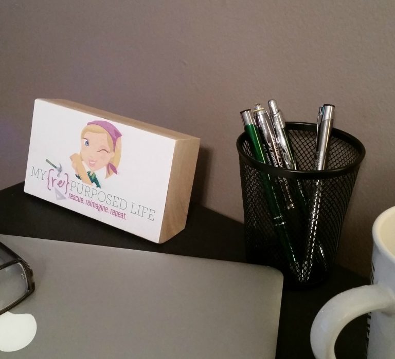 Wooden Desk Plaque (custom logo design)