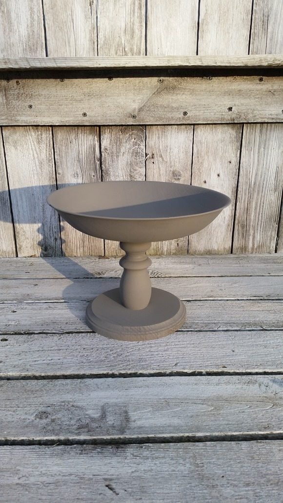 gray diy pedestal bowl