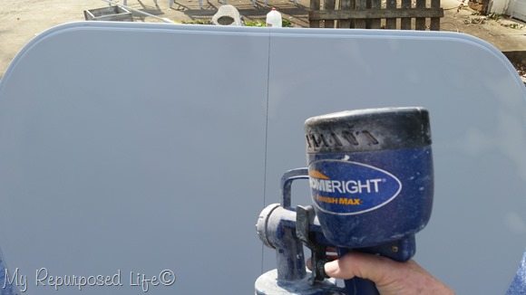 how to get good coverage on a table top with a paint sprayer