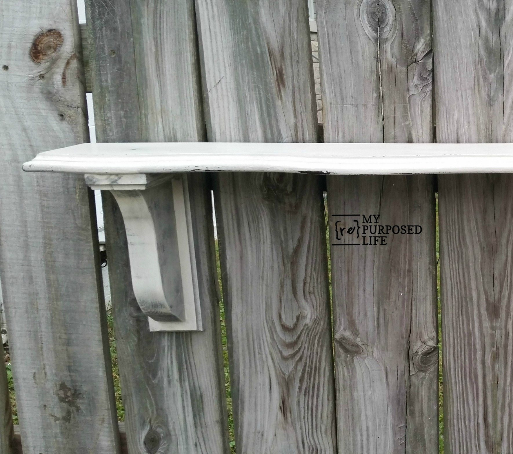 Narrow Wall Shelf DIY Corbels - My Repurposed Life®