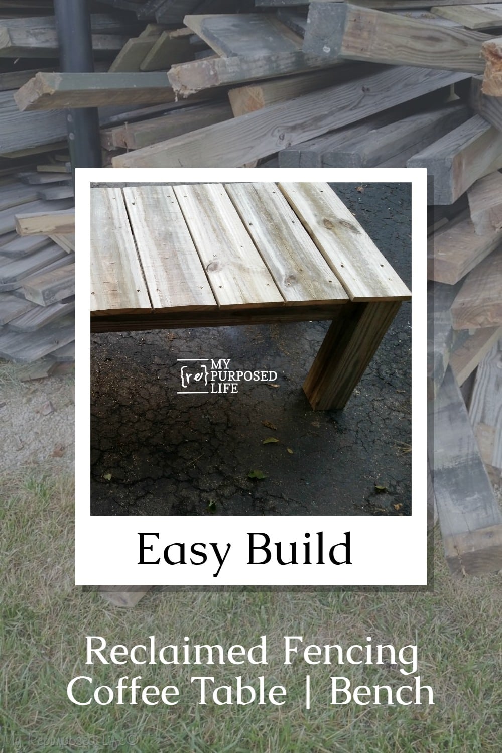 Reclaimed Wood Coffee Table via @repurposedlife
