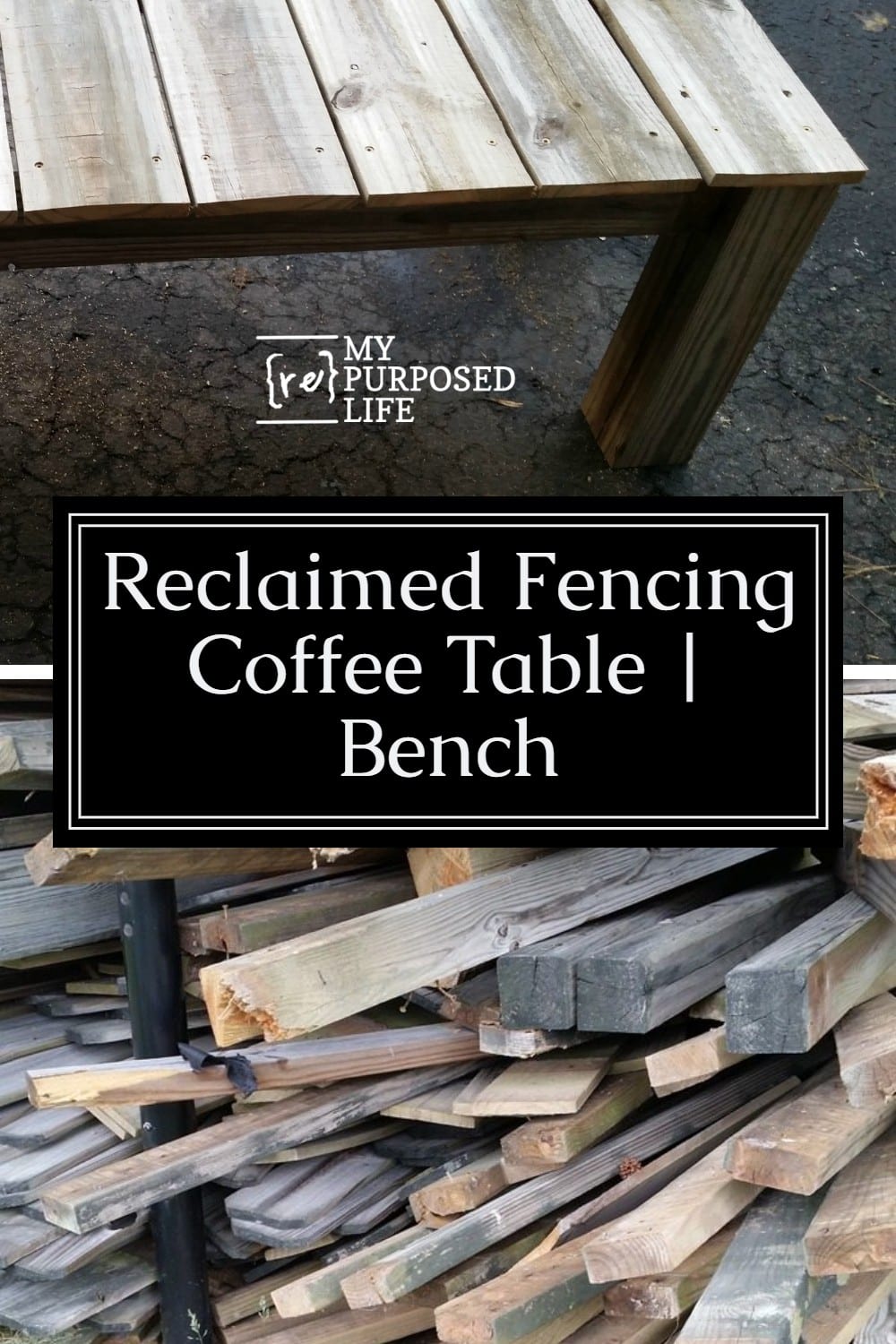 Reclaimed Wood Coffee Table via @repurposedlife