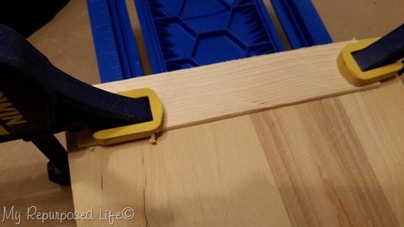 scrap wood prevents tear out when drilling
