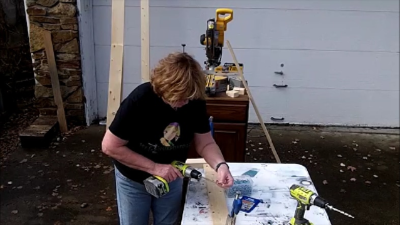 secure front brace with 1.5 inch screws