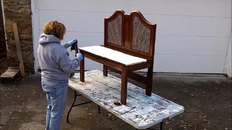 wipe excess stain with soft cloth