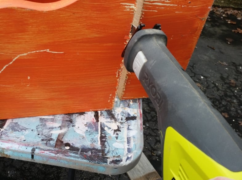 cut height off with reciprocating saw