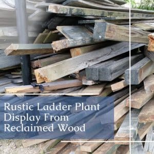 diy rustic plant ladder from reclaimed wood