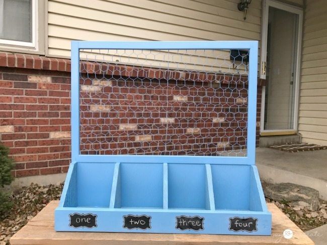 front view of empty desk organizer