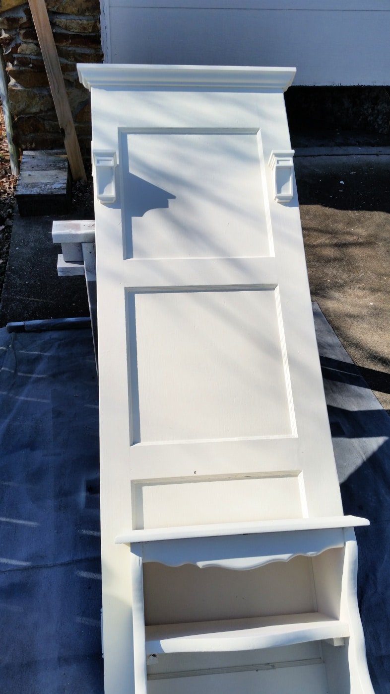 hall tree white diy chalky paint primer