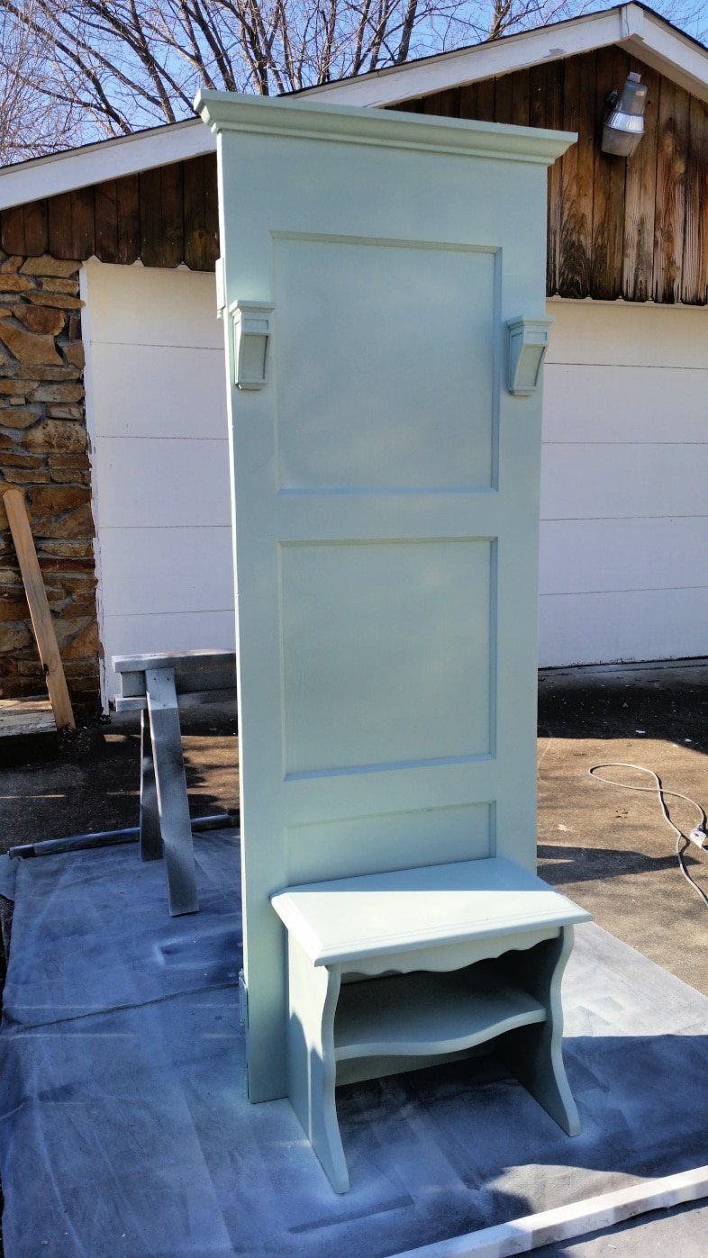 light green semi-gloss hall tree