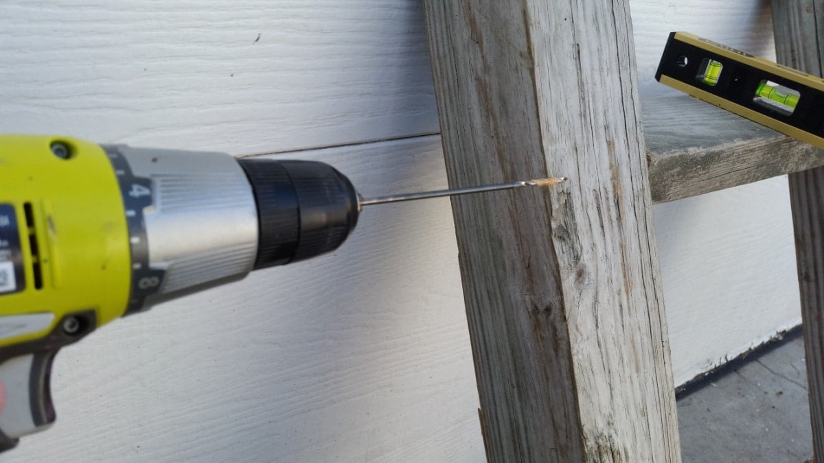 pre-drill pilot hole