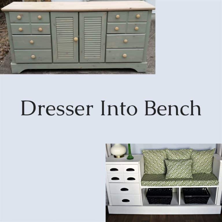 Storage Bench Made From A Dresser
