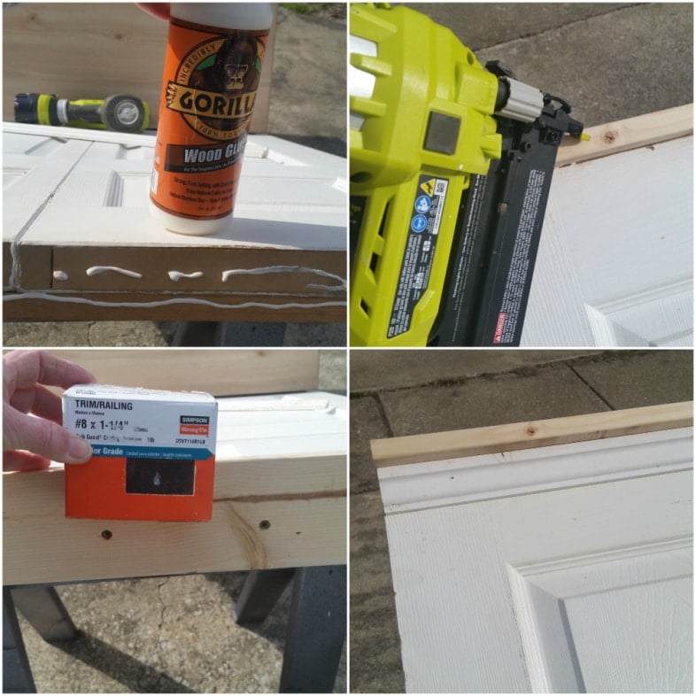 add trim to bi-fold door coffee station