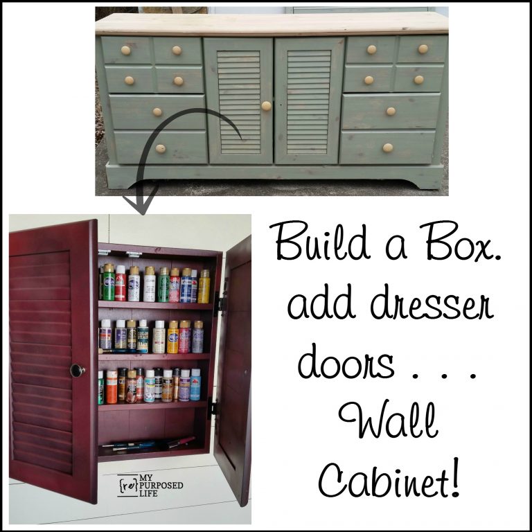 Wall Cabinet | Craft Storage | Repurposed Doors