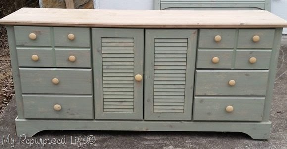 free dresser with louvered doors