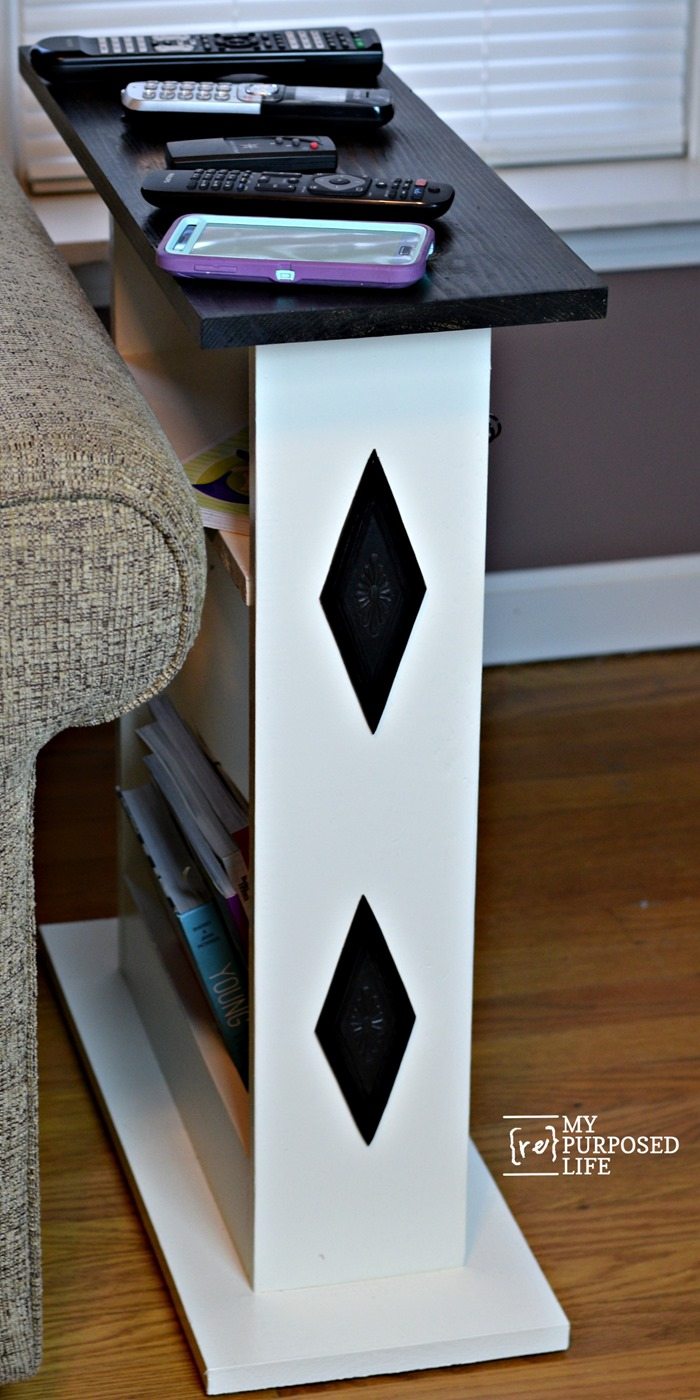 small sofa side table custom build MyRepurposedLife.com small sofa side table custom build MyRepurposedLife.com
