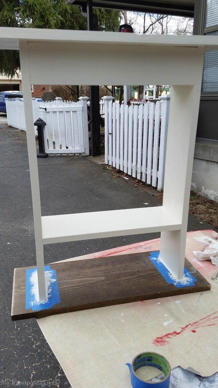 painting sofa side table