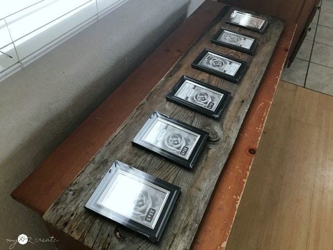 reclaimed wood with frames dry fit