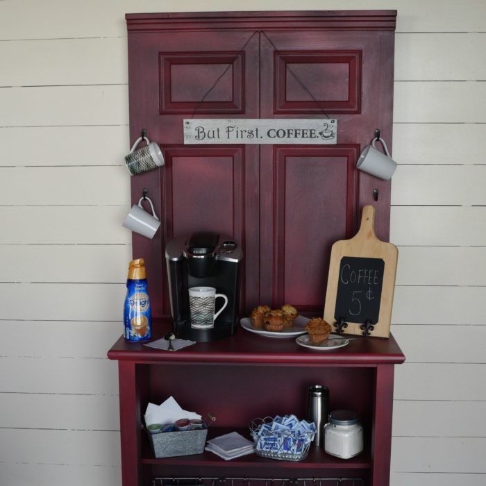 Repurposed Door Coffee Station