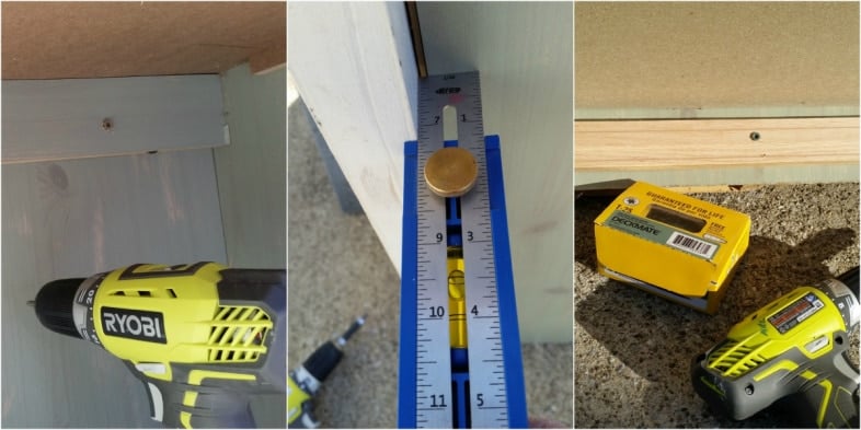 secure bi-fold doors to dresser