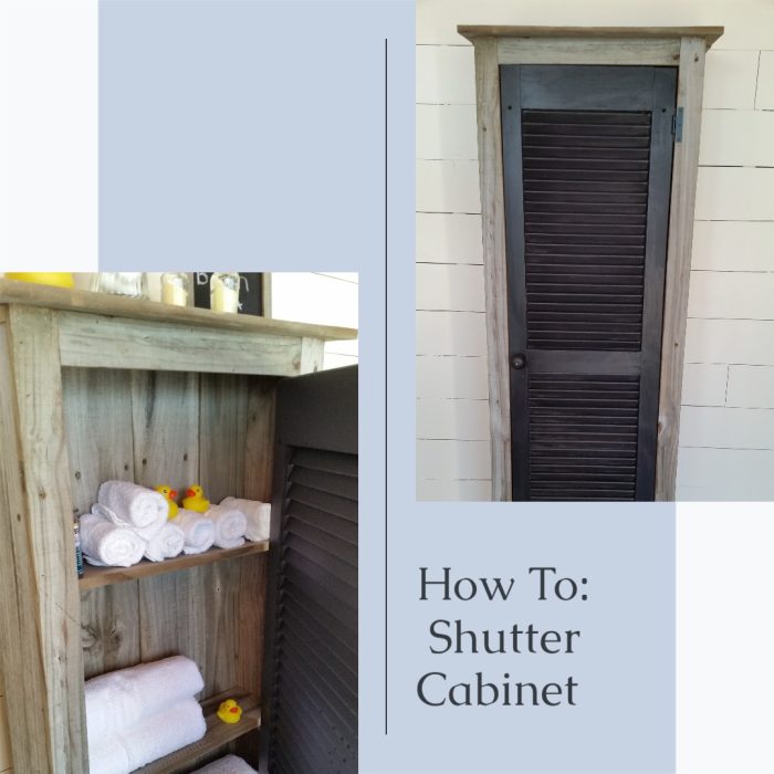 Rustic Shutter Cabinet from Reclaimed Fencing