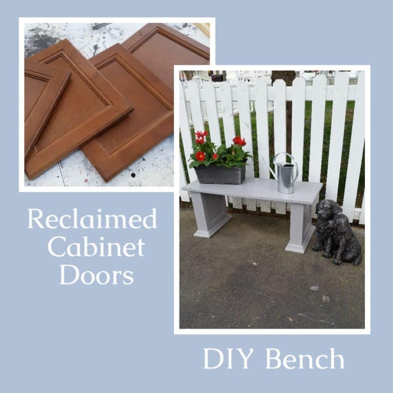 Repurposed Cabinet Door Bench