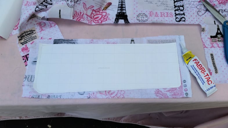 secure fabric to paper pattern