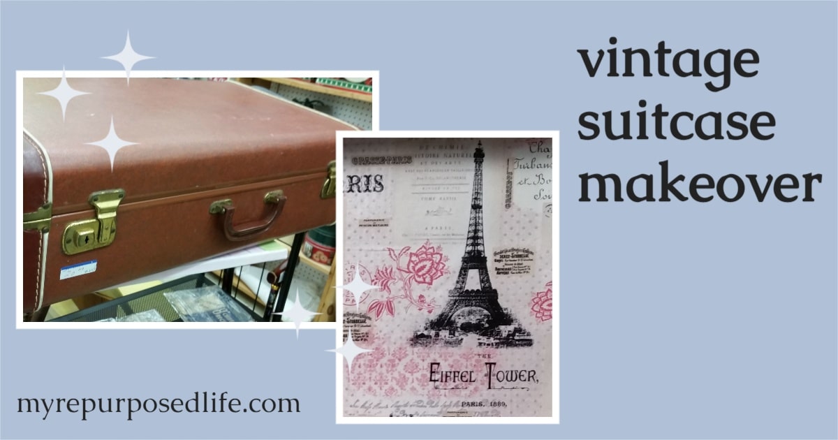How to Line a Suitcase Vintage Suitcase Makeover My Repurposed Life®