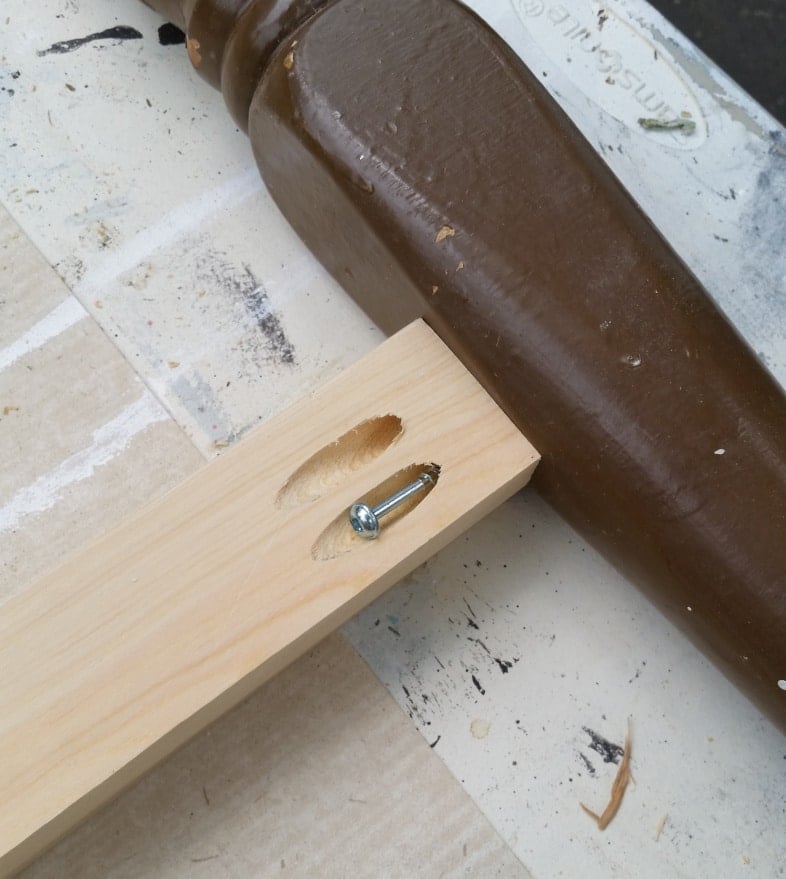 attach lower brace with pocket hole screws