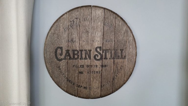 Whiskey Barrel Lid Makeover