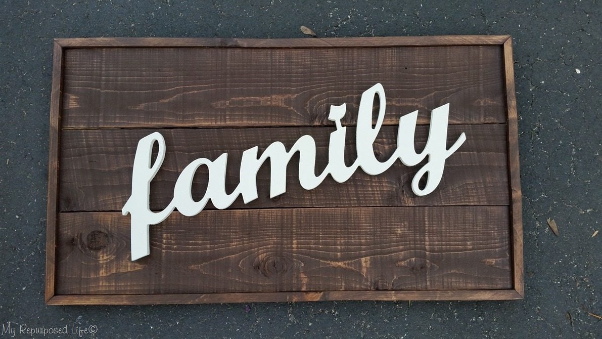 attach family rustic wood sign
