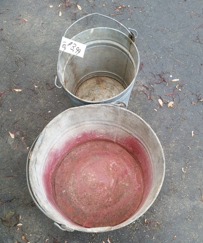 rusty old buckets