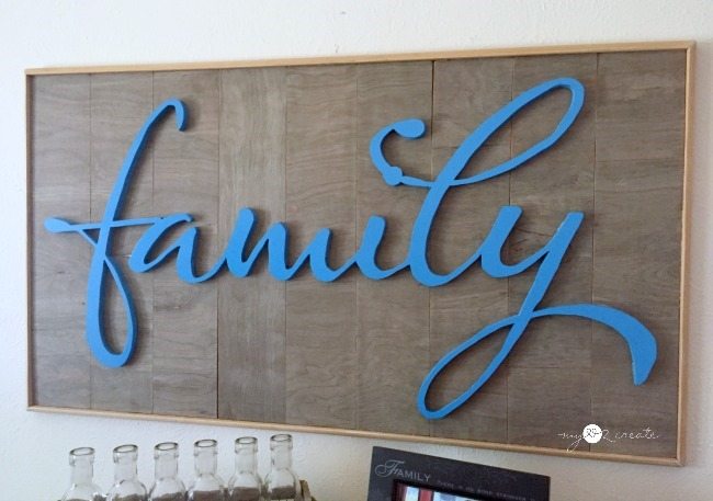 family framed wood sign