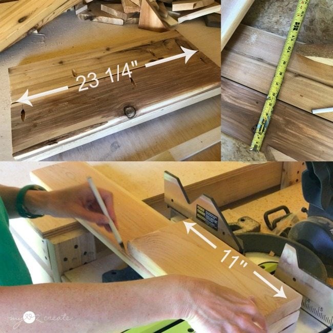 measure and cut cedar boards