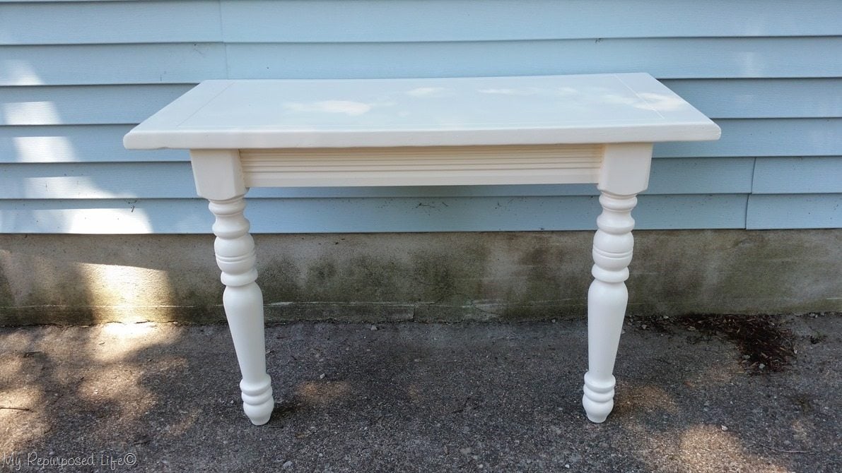 painted primed diy console table