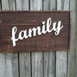 routed family sign
