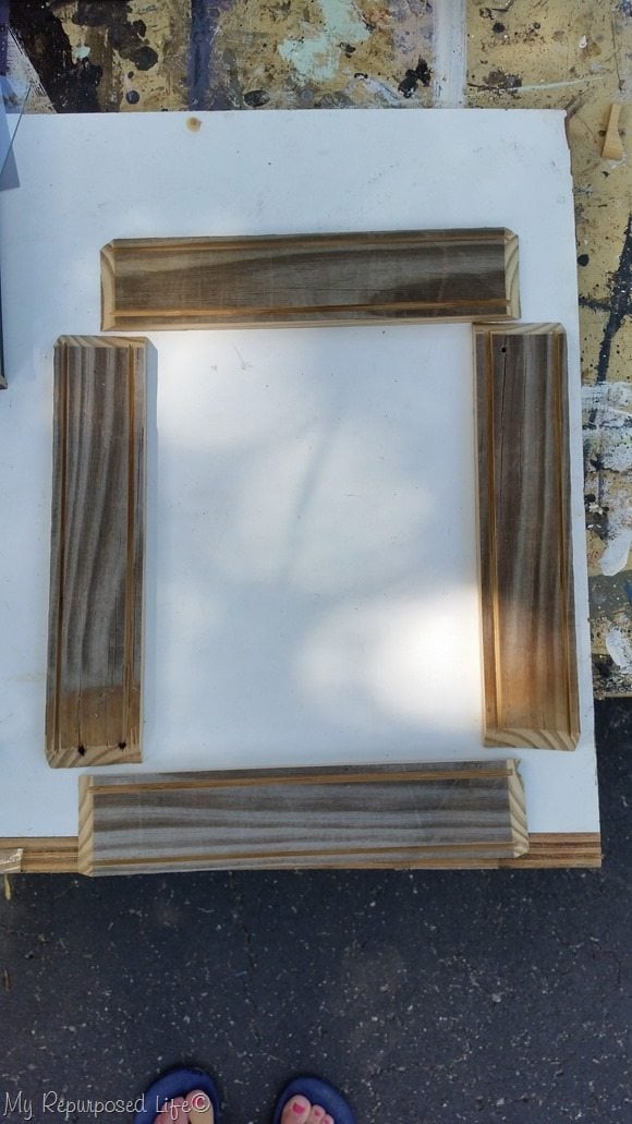 diy rustic shadow box frame for vacation photo