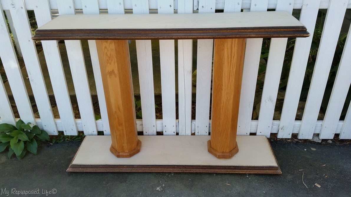 double column console table unfinished