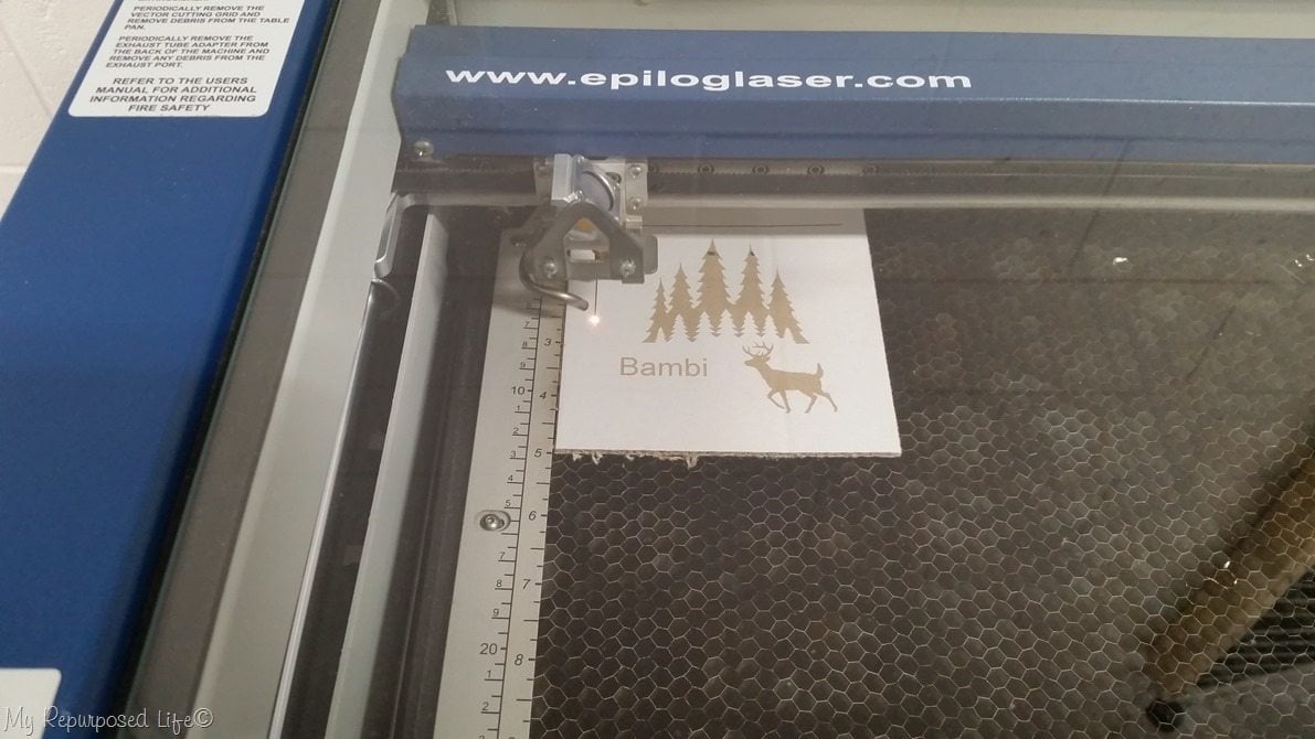 epilog laser cuts cardboard