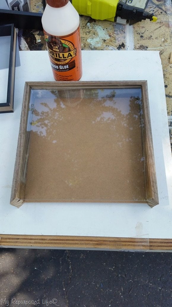 gorilla glue rustic shadow box frame