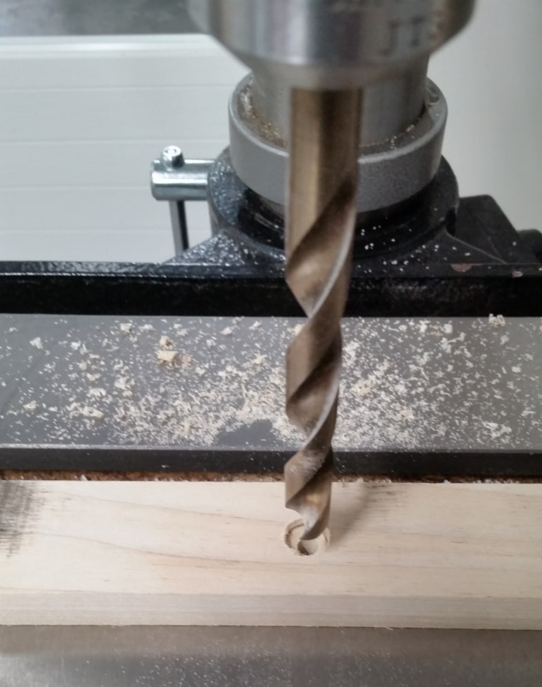 large drill bit to countersink bolt and nut