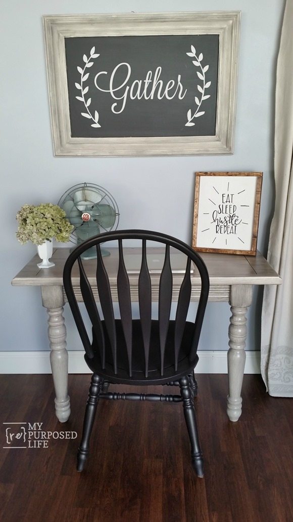 DIY writing table for the kitchen or home office MyRepurposedLife.com