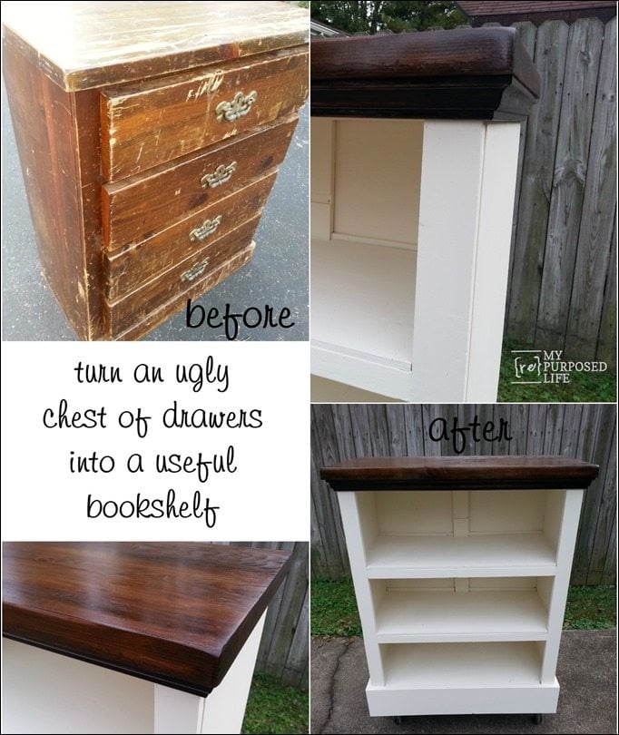 MyRepurposedLife-chest-of-drawers-bookshelf
