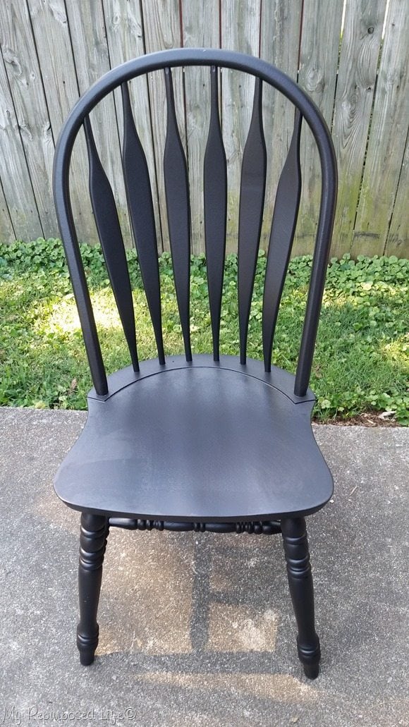 black spindle chair with finish max super makeover