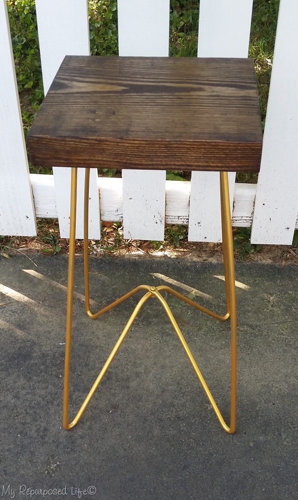 metal table legs painted gold