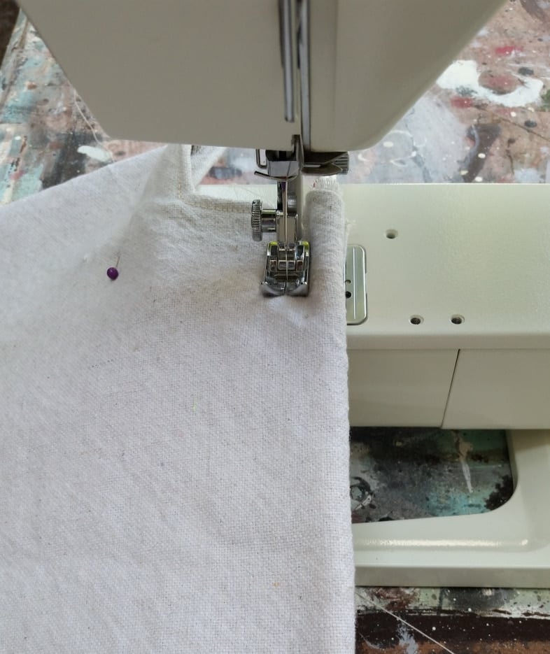 sewing a drop cloth hammock